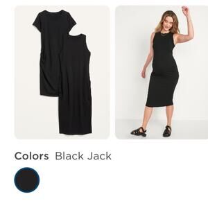 Old Navy Black Two Pack jersey knit body con dress